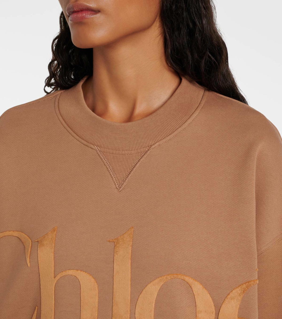 Chloé Logo cotton fleece sweatshirt