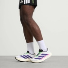 Adidas Running adidas Adizero Evo SL Sneaker in White/Collegiate Purple/Lime Burst