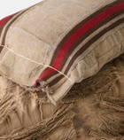 The House of Lyria Clematis linen and cotton cushion
