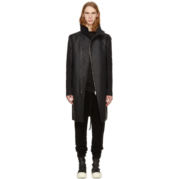 Rick Owens Trench Coat Black