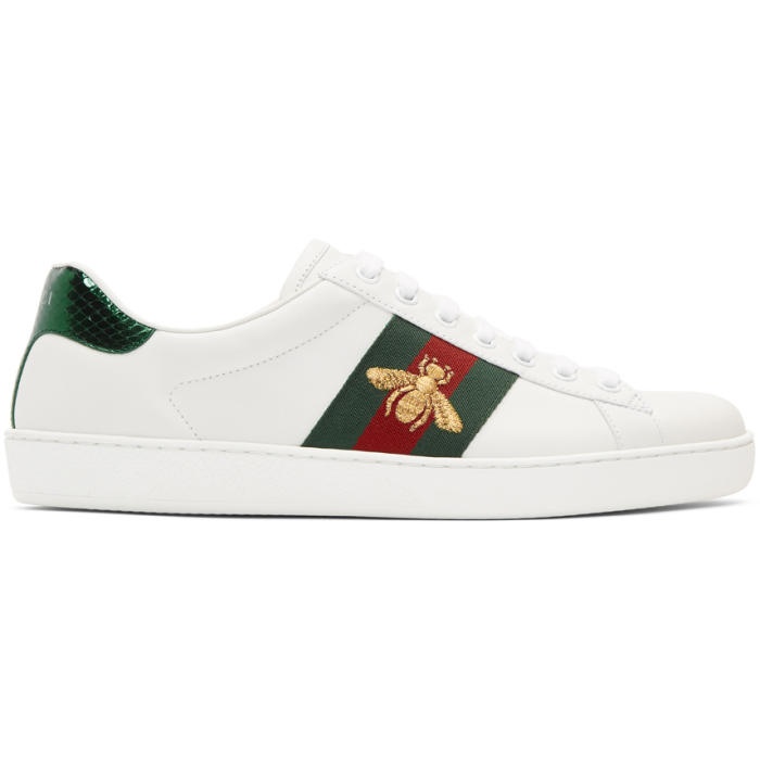 Photo: Gucci White Bee New Ace Sneakers 