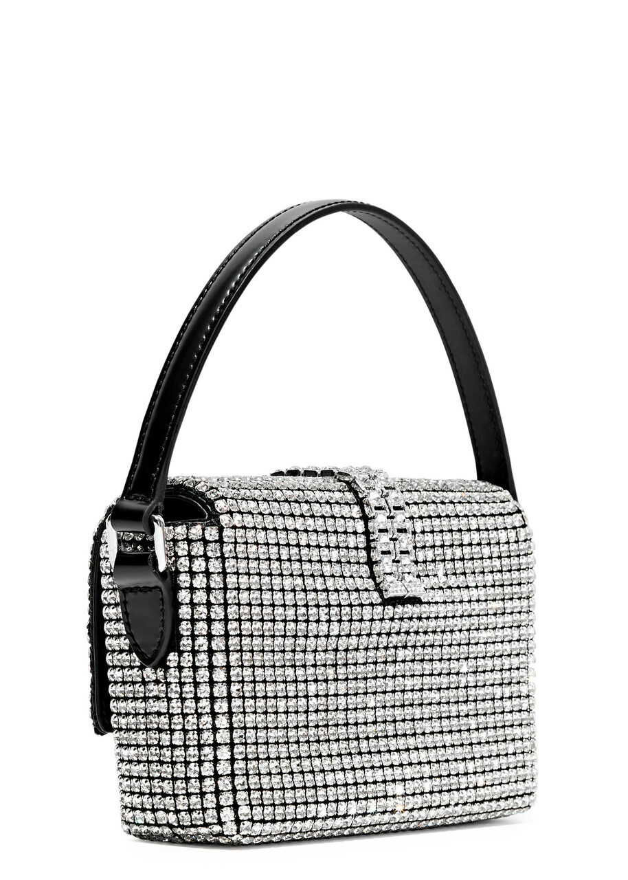 Self-portrait Micro Crystal-embellished top Handle bag - Silver - One Size