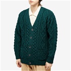 Howlin by Morrison Men's Howlin' Blind Flowers Cable Cardigan in Forest