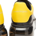 Alexander McQueen Men's Clearsole Wedge Sole Sneakers in Black/Pop Yellow/Fume