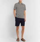 Missoni - Striped Cotton-Blend Terry Polo Shirt - Blue