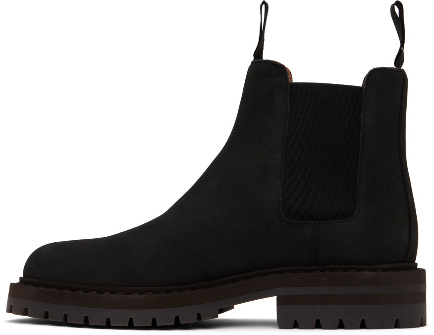 Common Projects Black Suede Chelsea Boots