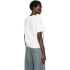 MM6 Maison Margiela Off-White Overdyed Handwritten-Print T-shirt