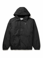 Nike - Solo Swoosh Logo-Appliquéd Padded Nylon Jacket - Black