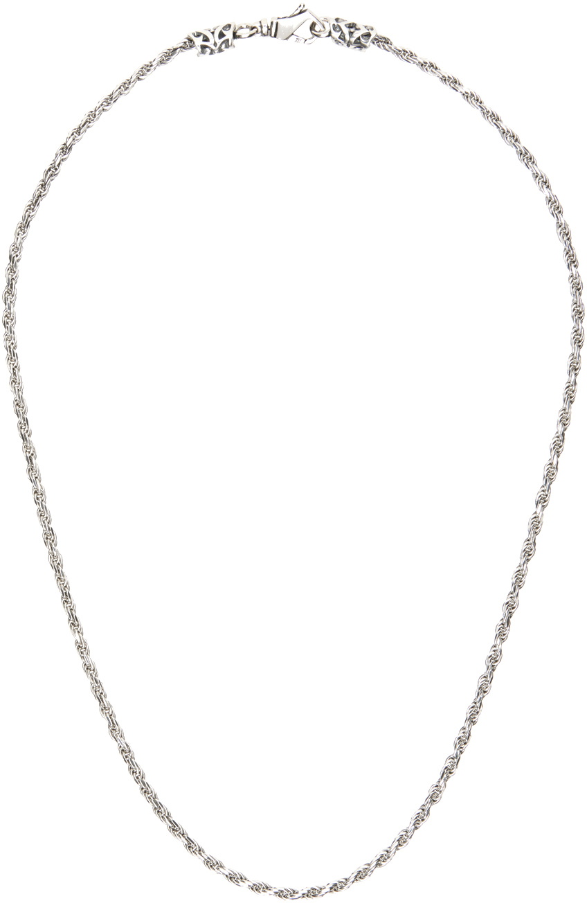 Emanuele Bicocchi SSENSE Exclusive Silver Knots Necklace Emanuele Bicocchi