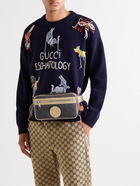 GUCCI - Off the Grid Leather-Trimmed Monogrammed ECONYL Canvas Belt Bag