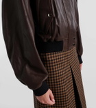 Nour Hammour Briar leather bomber jacket