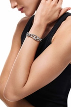 Diesel Stainless steel Oval D glitz chain bracelet - Bracelets - Unisex - Silver