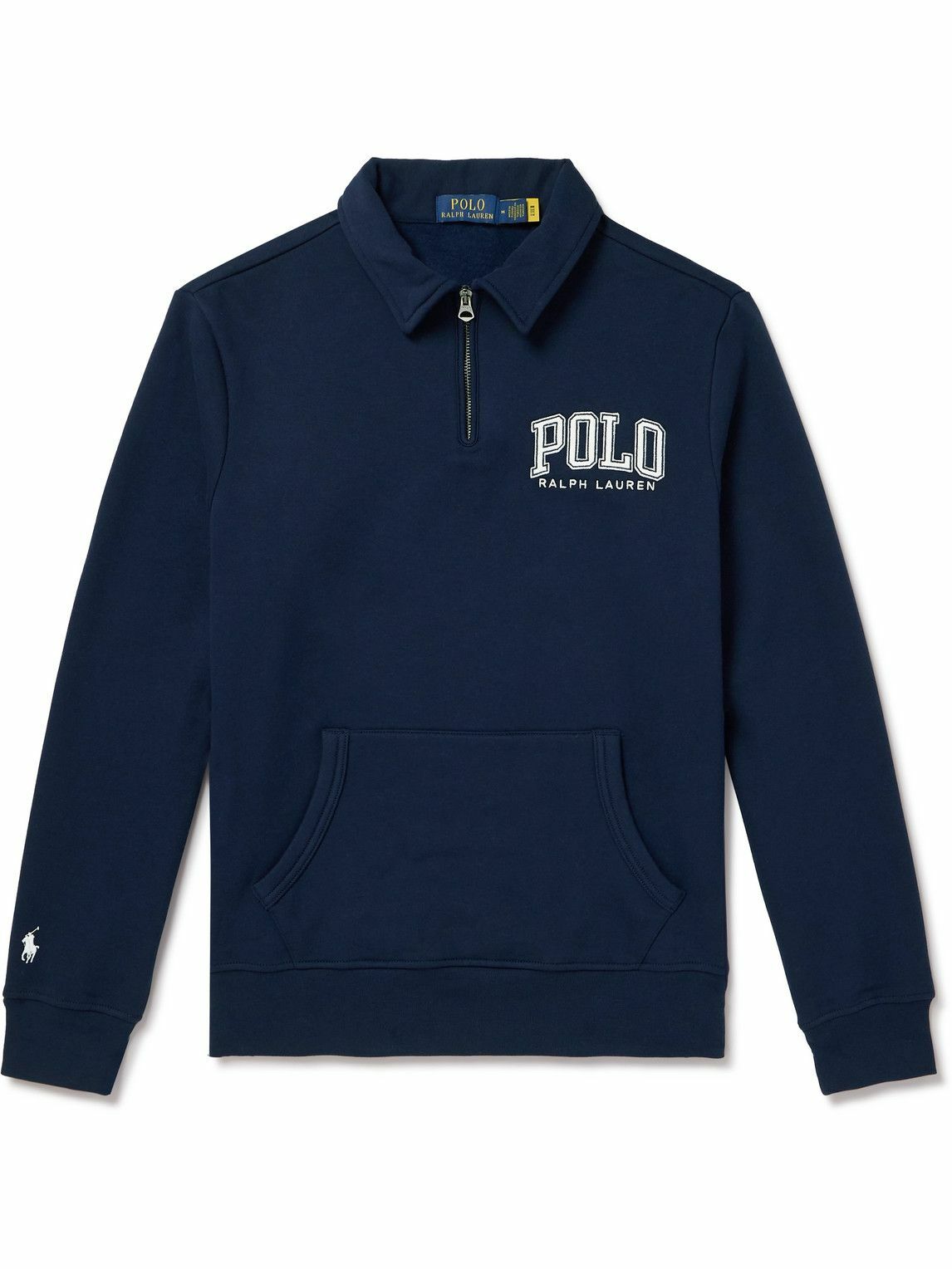 Polo Ralph Lauren - Logo-Embroidered Cotton-Blend Jersey Half-Zip