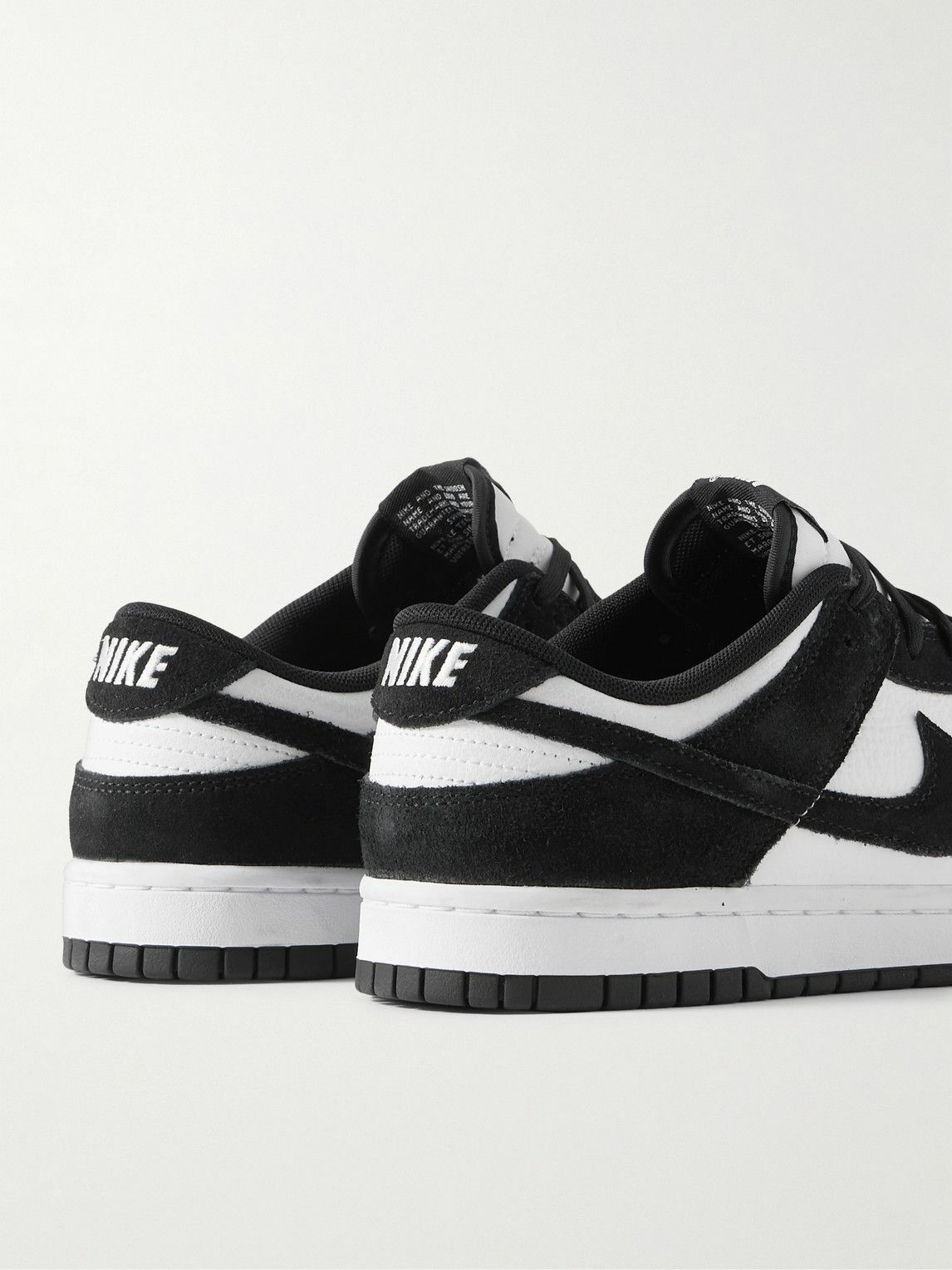 Nike - Dunk Low Retro SE Suede-Trimmed Leather Sneakers - Black Nike