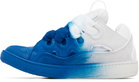 Lanvin Blue & Off-White Spray Curb Sneakers