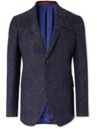 Etro - Cotton, Wool and Linen-Blend Jacquard Blazer - Blue