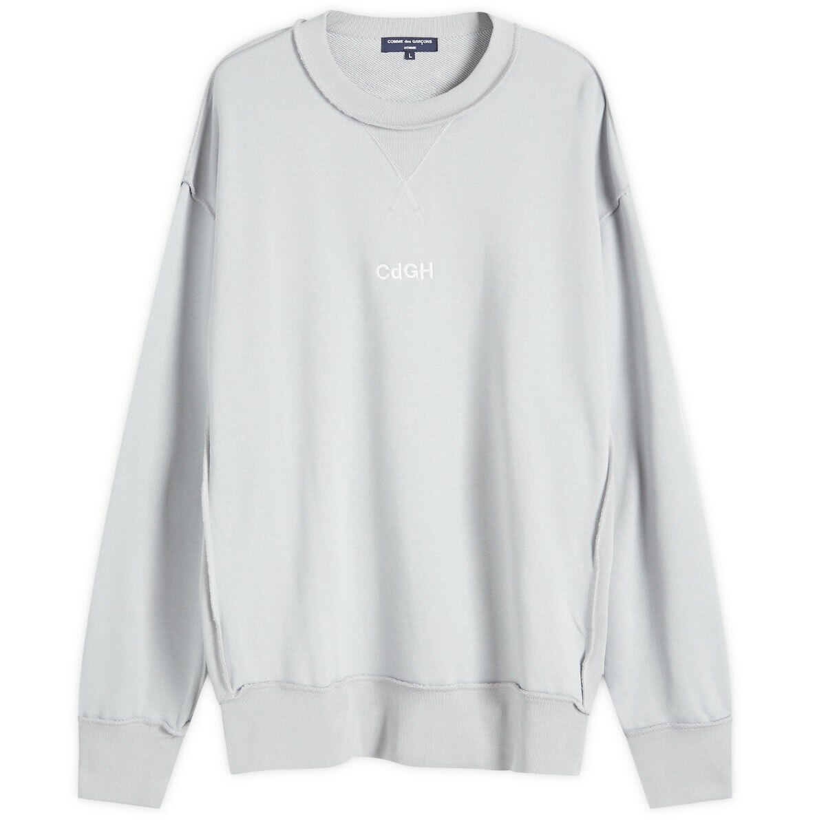 Comme des Garçons Homme Men's CdGH Embroidered Sweatshirt in Blue/Grey