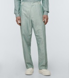 Zegna - Cotton and linen blend tailored pants