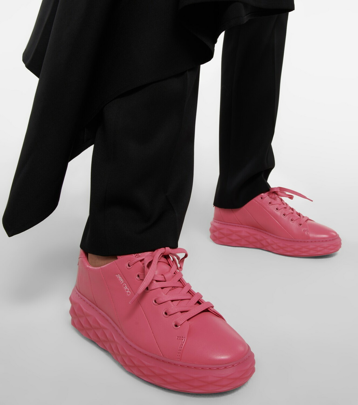 Jimmy Choo Diamond Light Maxi/F leather sneakers Jimmy Choo
