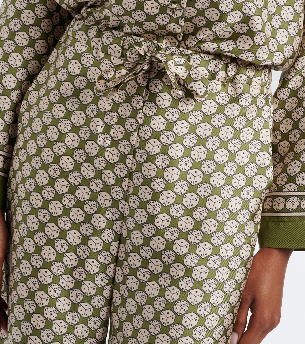 'S Max Mara Printed silk wide-leg pants