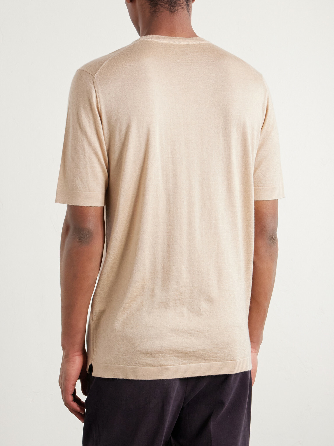 Thom Sweeney - Cashmere and Silk-Blend Knitted T-Shirt - Neutrals