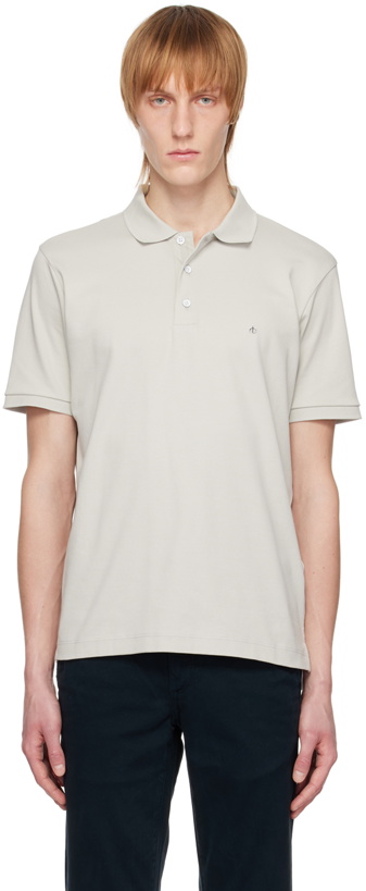 Photo: rag & bone Gray Interlock Polo