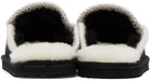 Mou Black Stitch Slippers