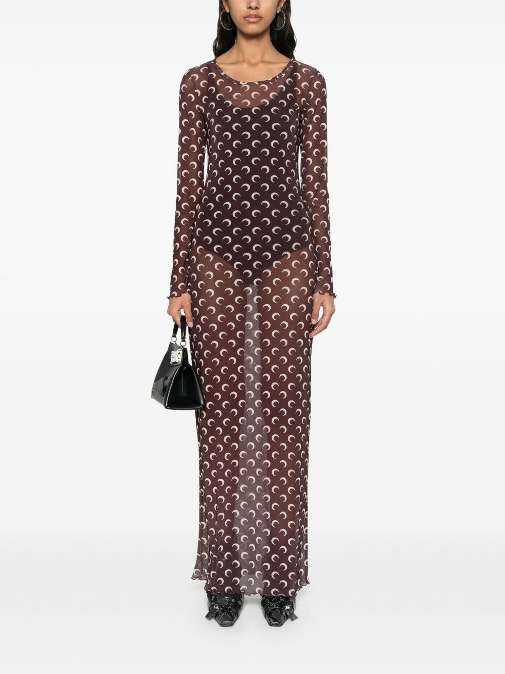 MARINE SERRE ALL OVER MOON MAXI DRESS