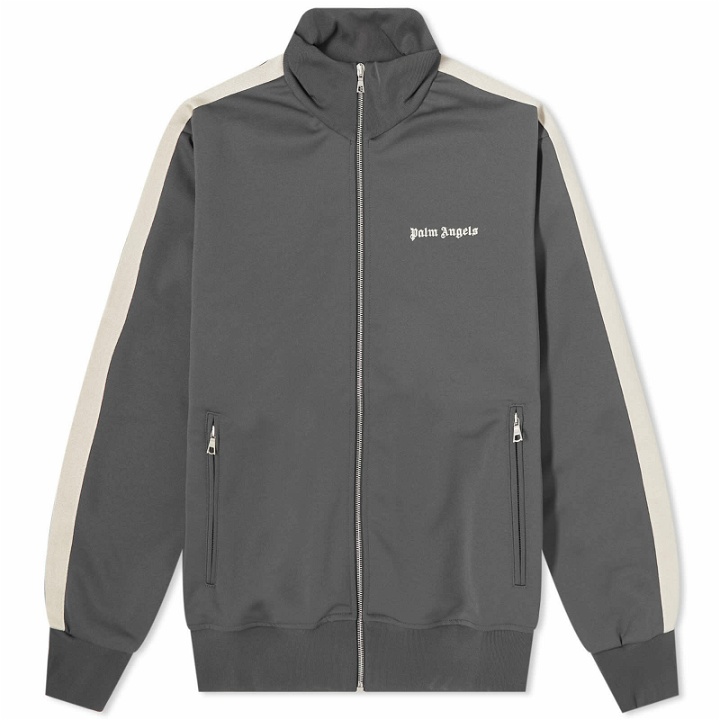 Photo: Palm Angels Men's New Classic Track Jacket in Grey