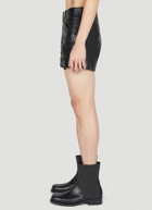 Prada - Zip Up Leather Shorts in Black