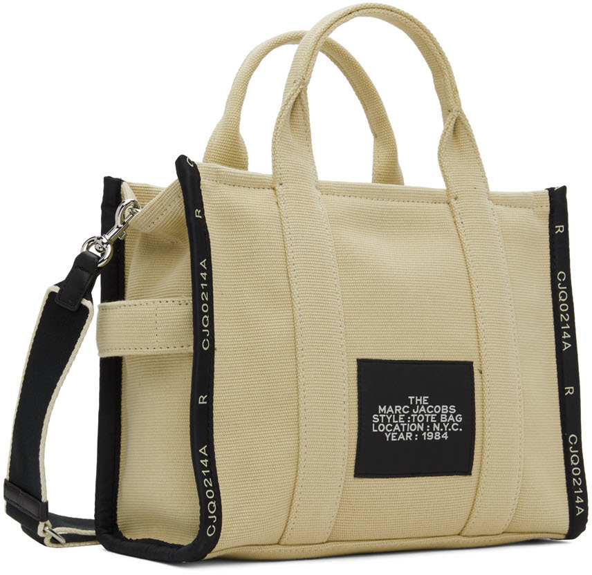 The Medium Jacquard Canvas Tote Bag in Beige - Marc Jacobs