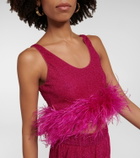 Oseree - Lumière Plumage crop top