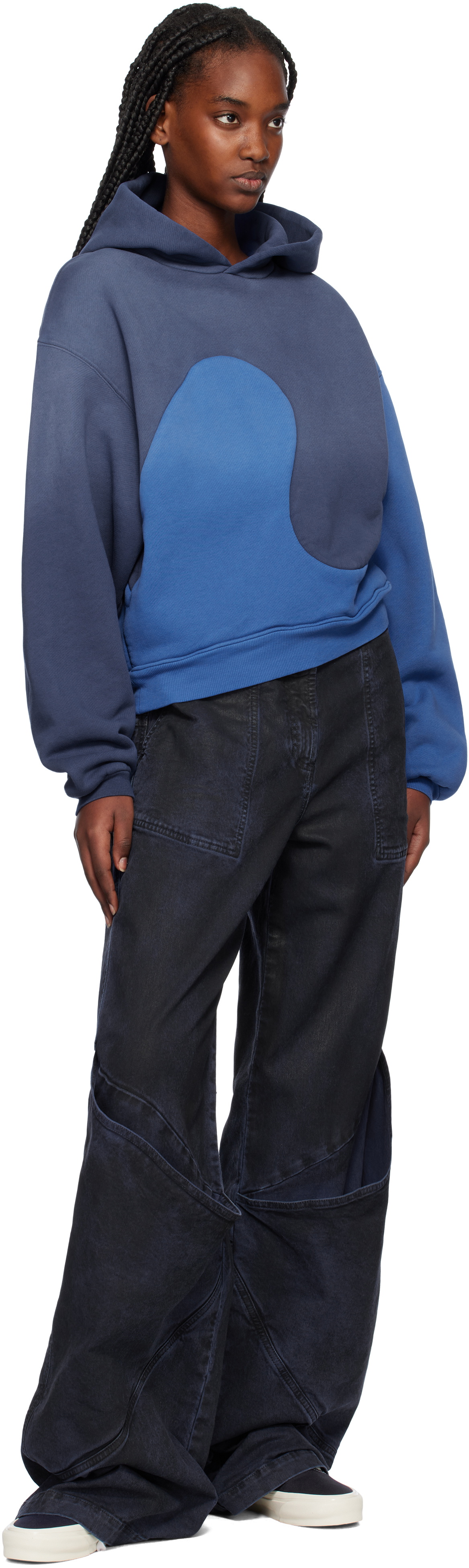 ERL Blue Classic Swirl Hoodie