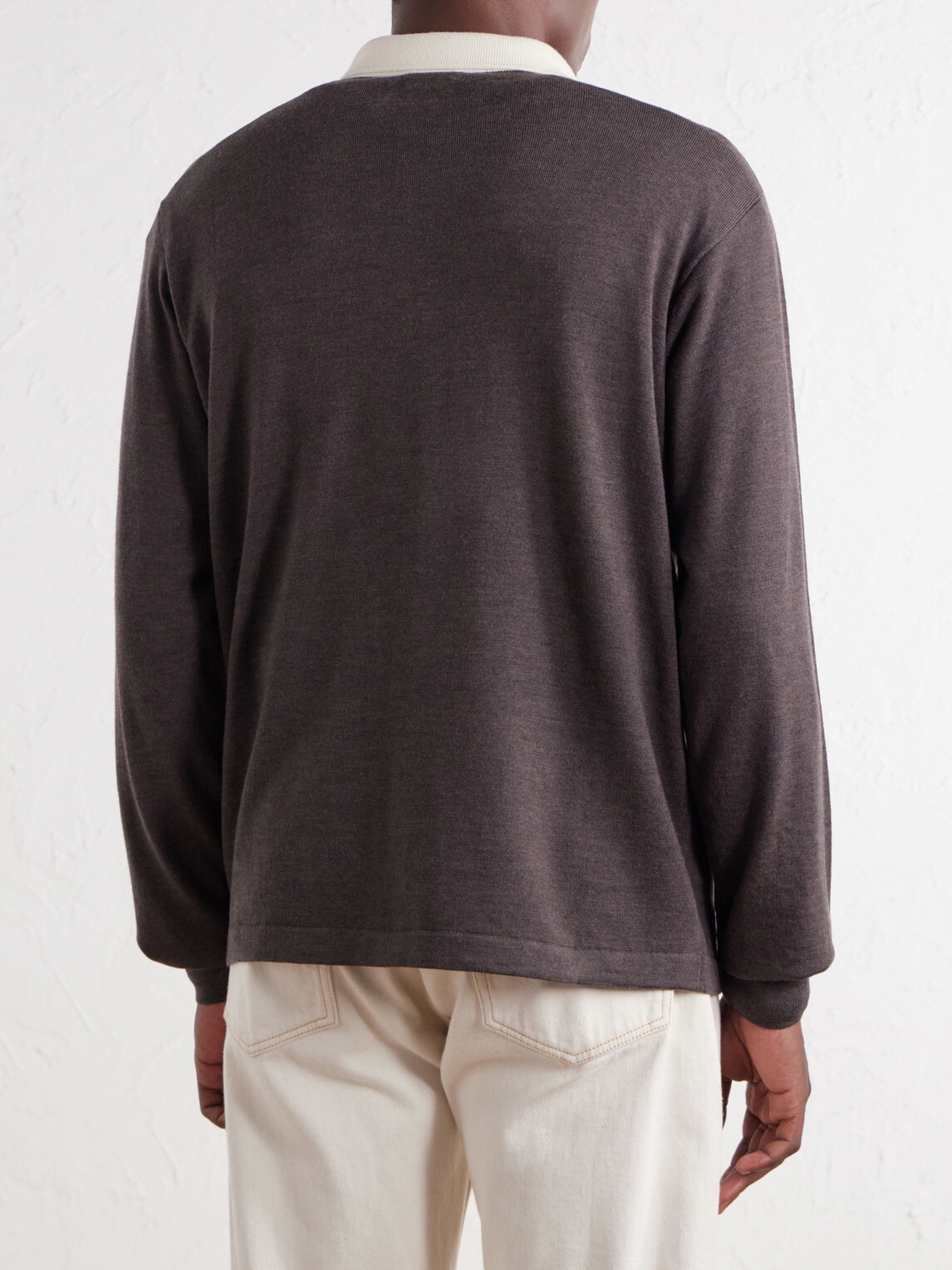 Drake's - Merino Wool-Jersey Polo Shirt - Brown