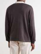 Drake's - Merino Wool-Jersey Polo Shirt - Brown