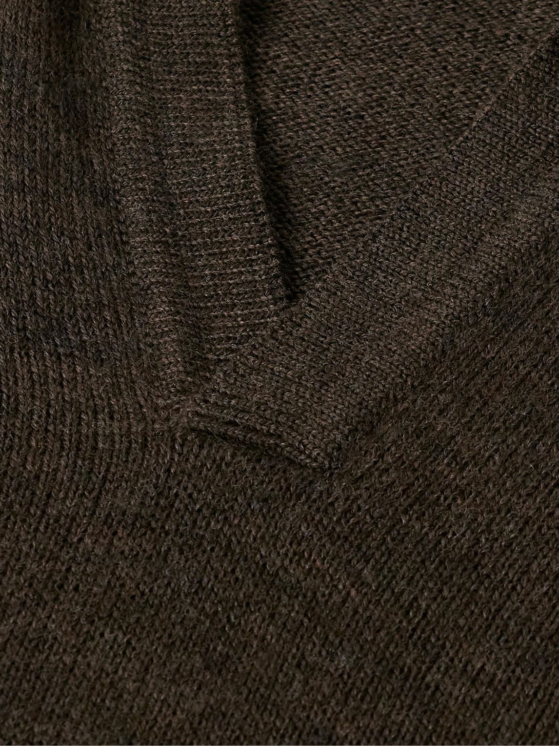 De Bonne Facture - Slim-Fit Virgin Wool Polo Shirt - Brown