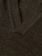 De Bonne Facture - Slim-Fit Virgin Wool Polo Shirt - Brown