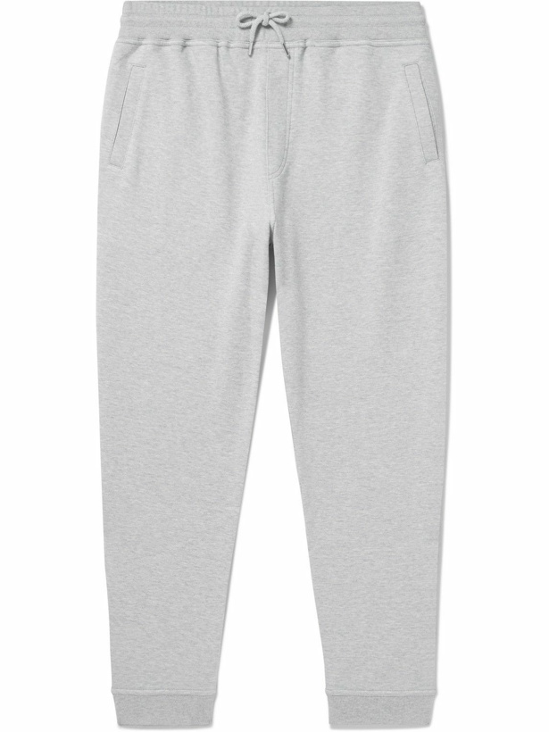 Photo: Brunello Cucinelli - Tapered Cotton-Blend Jersey Sweatpants - Gray