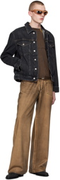 Ottolinger SSENSE Exclusive Brown Double Fold Jeans