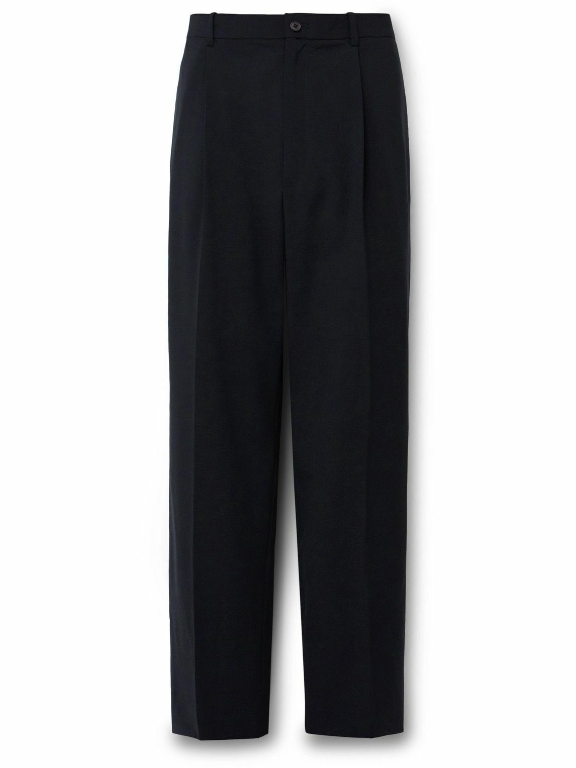 Photo: The Row - Keenan Pleated Woven Suit Trousers - Blue