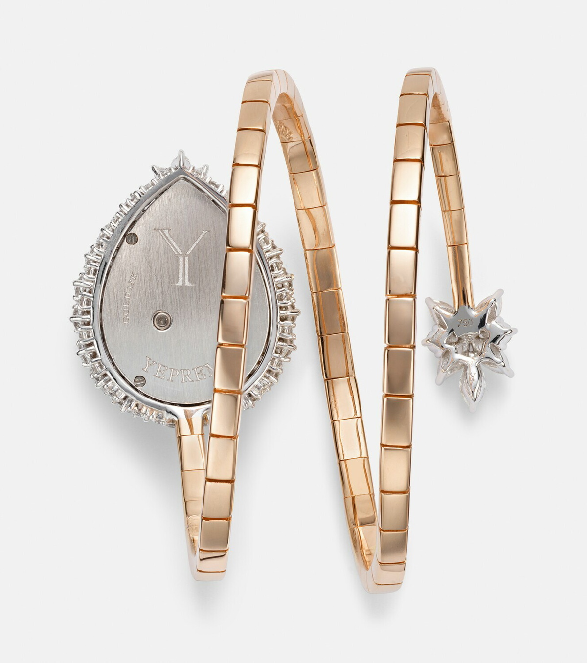 Yeprem Y-Momento 18kt gold (750/1000) watch with diamonds