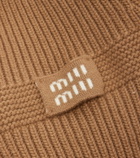 Miu Miu Shearling-trimmed wool and cashmere hat