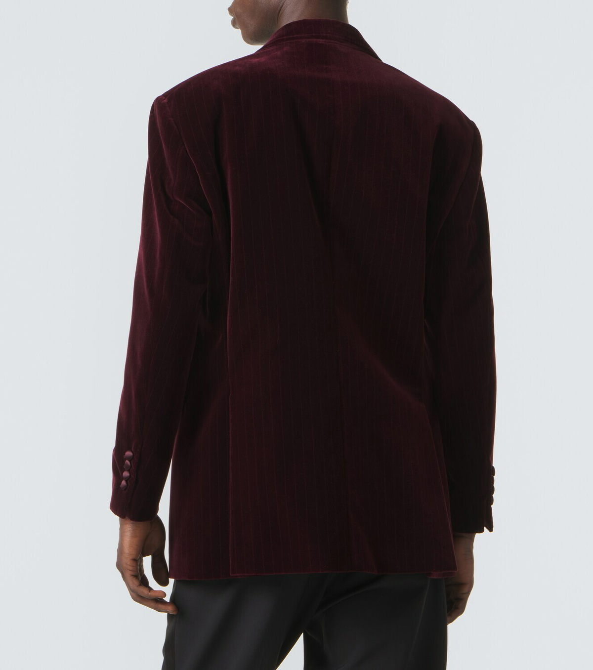 Brunello Cucinelli Pinstripe cotton velvet double-breasted blazer
