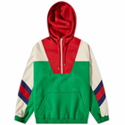 Gucci Men's Half Zip Smock Jacket in Green