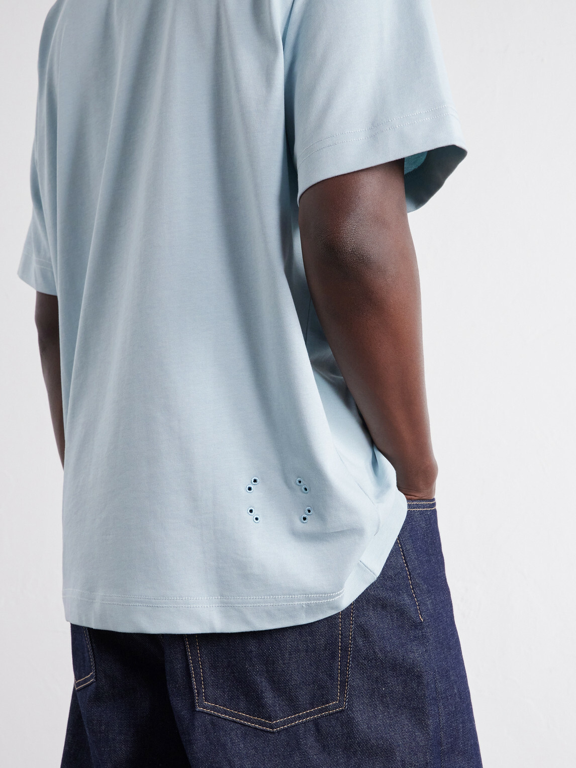 On - Logo-Embroidered Organic Cotton T-Shirt - Blue
