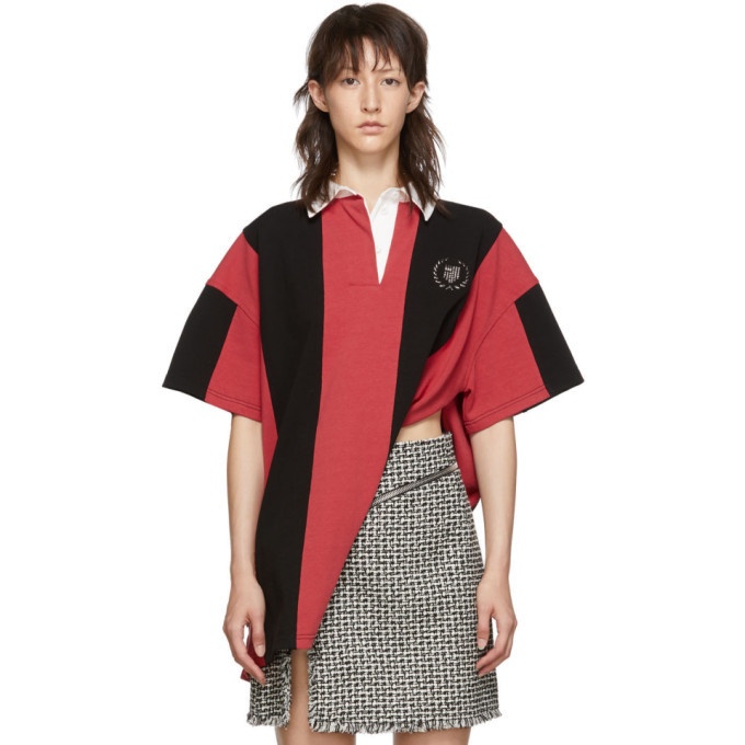 Photo: Alexander Wang Red and Black Rugby Shirt