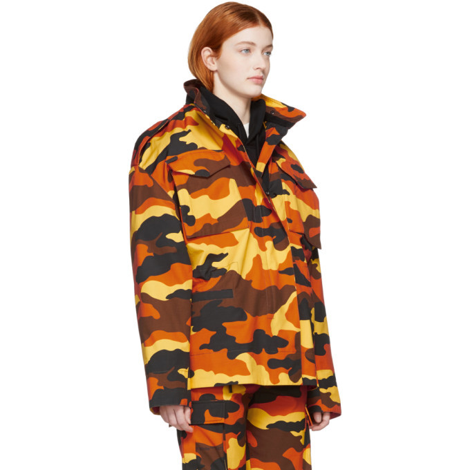 Off White Multicolor Camo M 65 Jacket Off White