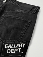 Gallery Dept. - Slim-Fit Straight-Leg Painted Embroidered Distressed Jeans - Black