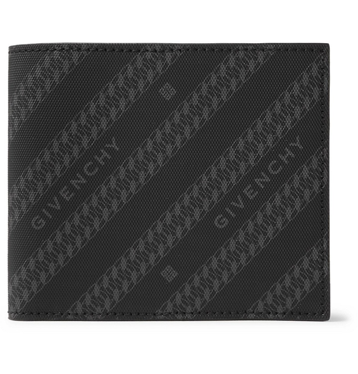 Photo: Givenchy - Logo-Print Coated Canvas and Leather Billfold Wallet - Gray