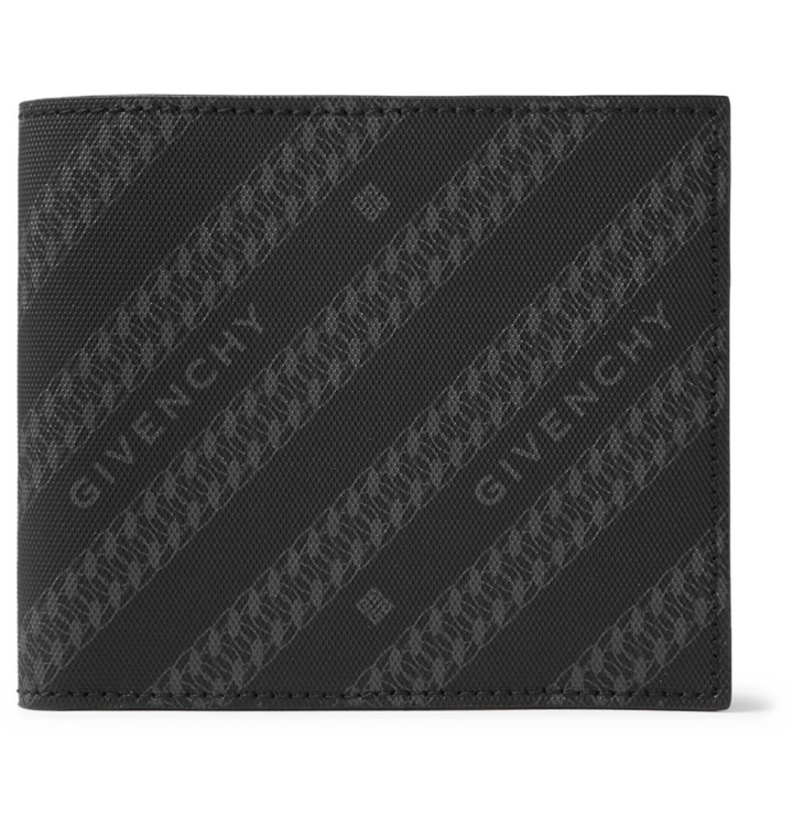 Photo: Givenchy - Logo-Print Coated Canvas and Leather Billfold Wallet - Gray